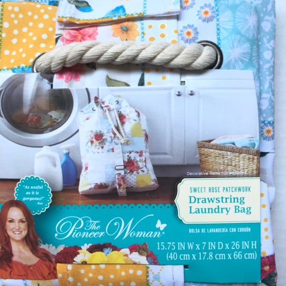 Pioneer Woman Sweet Rose Drawstring Laundry Bag - Picture 6 of 6